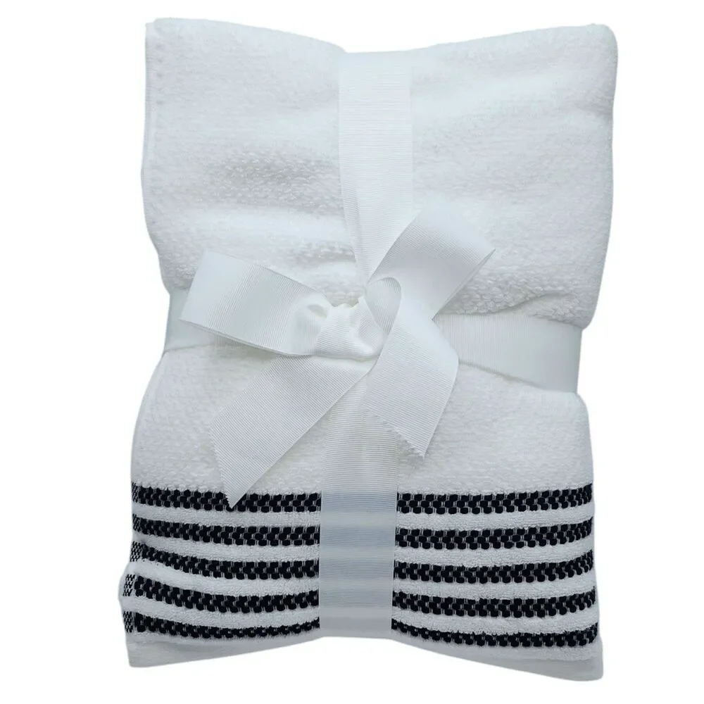 Truly Lou 6pc White Oversized Soft Cotton Towel Set 2‎ Bath 2 Hand 2 Wash